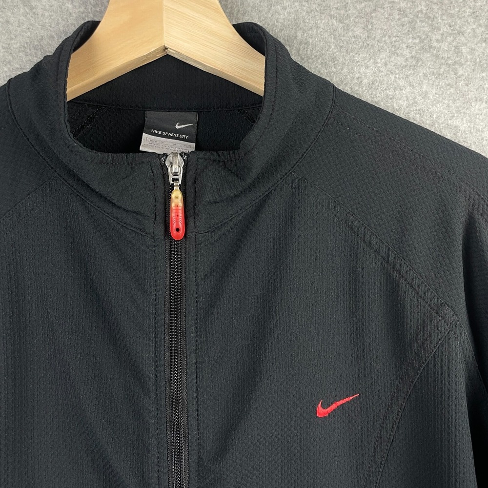Vintage Nike Jacket Womens Medium Black Full Zip Sphere Dry Track  Running - Picture 5 of 16